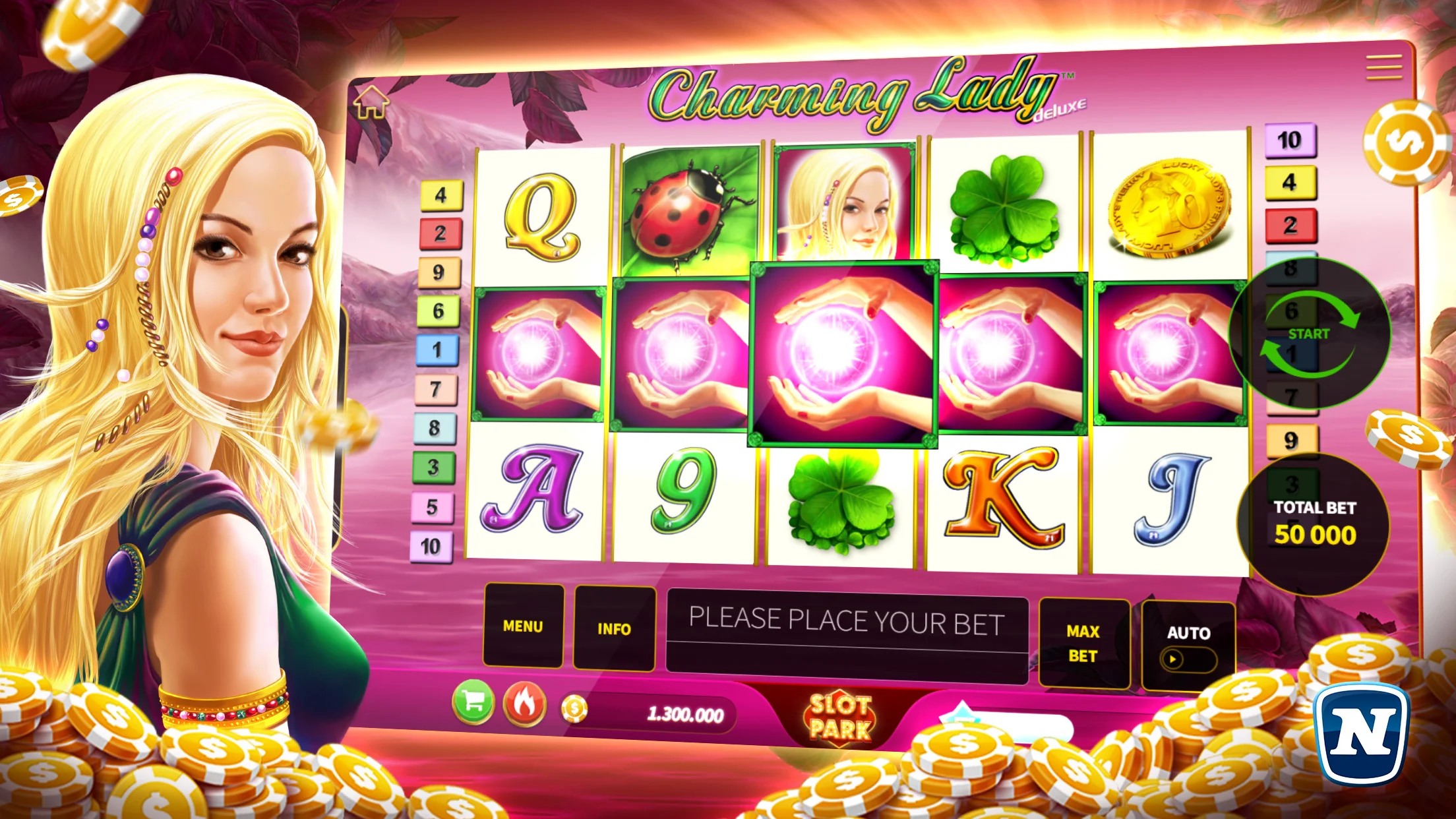 Giao diện trò chơi trên ứng dụng 69win10